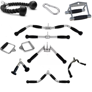 china fitness accessory Triceps Press Down Bar Gym Integrated Trainer Accessories Tricep Bar Exercise Lat Pulldown Bar Handles