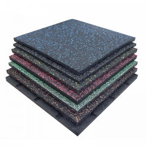 china Weight Lifting Gym Rubber Flooring Tiles Gym Rubber Floor Mat With Epdm Granules