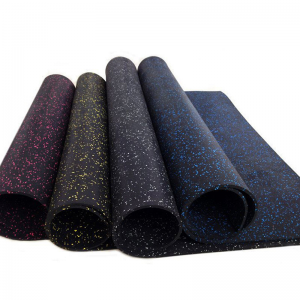 china fitness Rubber Flooring Rolls Tiles Sports Equipments Rubber Mat With Epdm Granules