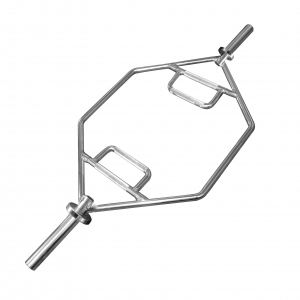 china Hex Bar Steel Curved Weightlifting Chrome Hex Barbell Trip Bar for Strength Training